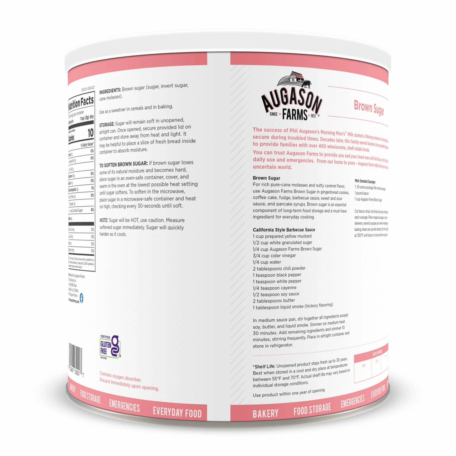 Augason Farms Brown Sugar 2 Augason Farms Brown Sugar