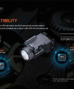 FENIX GL22 750 LUMENS TAC LIGHT WITH RED LASER SIGHT - 750 LUMENS Flashlights