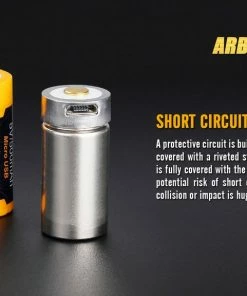 Fenix ARB-L16 700U 16340 Li-Ion Build-In USB Charging Port Rechargeable Battery Fenix Lights