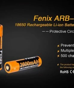 FENIX ARB-L18 2600 18650 LI-ION RECHARGEABLE BATTERY