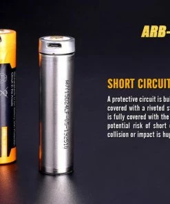 Fenix Lights Fenix ARB-L18 3500U 18650 Li-ion Build-In USB Charging Port Rechargeable Battery