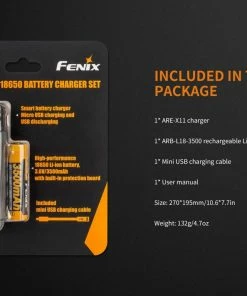 FENIX ARE-X11 SINGLE 18650 BATTERY CHARGING KIT Fenix Lights