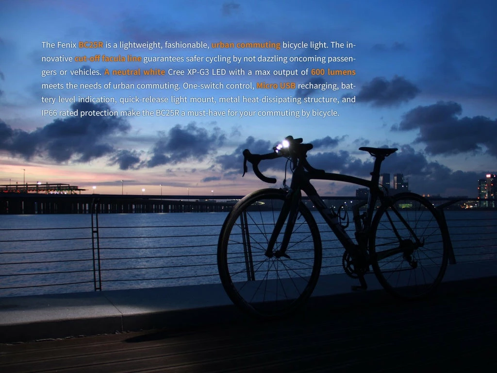 Gear FENIX BC25R RECHARGEABLE BIKE LIGHT 3 Gear FENIX BC25R RECHARGEABLE BIKE LIGHT