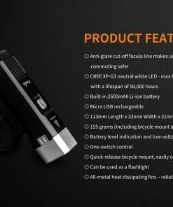 Gear FENIX BC25R RECHARGEABLE BIKE LIGHT 24 Gear FENIX BC25R RECHARGEABLE BIKE LIGHT