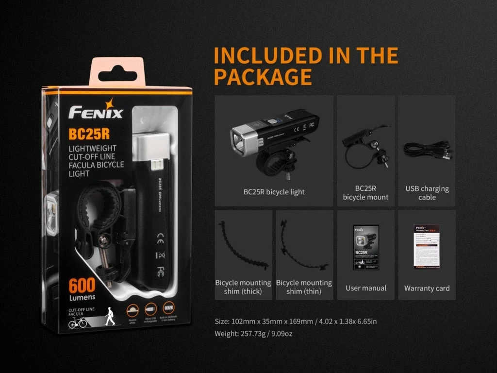 Gear FENIX BC25R RECHARGEABLE BIKE LIGHT 13 Gear FENIX BC25R RECHARGEABLE BIKE LIGHT