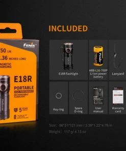 FENIX E18R 750 LUMENS RECHARGEABLE EDC FLASHLIGHT Flashlights