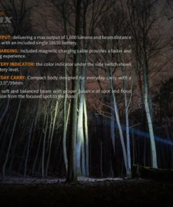 Fenix E30R 1600 Lumens Extreme Output Compact Rechargeable Flashlight