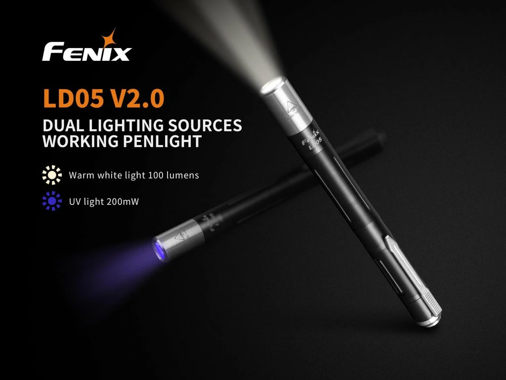 FENIX LD05V2.0 100 LUMENS PENLIGHT WITH UV LIGHT Flashlights 17 FENIX LD05V2.0 100 LUMENS PENLIGHT WITH UV LIGHT Flashlights