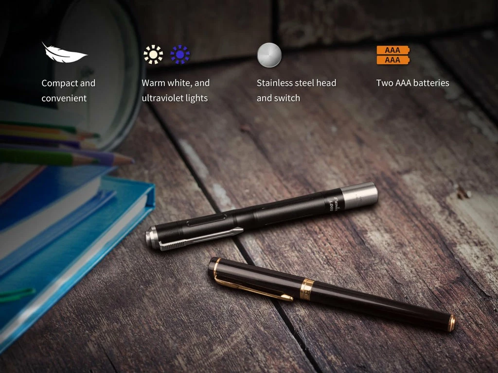 FENIX LD05V2.0 100 LUMENS PENLIGHT WITH UV LIGHT Flashlights 15 FENIX LD05V2.0 100 LUMENS PENLIGHT WITH UV LIGHT Flashlights