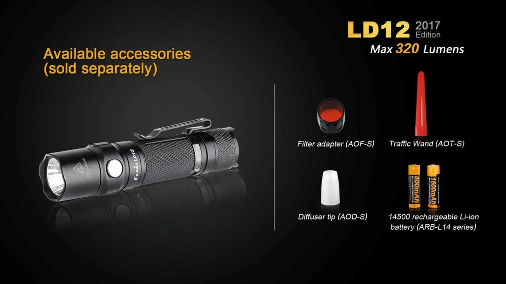 FENIX LD12 320 LUMENS EDC POCKET FLASHLIGHT Flashlights 5 FENIX LD12 320 LUMENS EDC POCKET FLASHLIGHT Flashlights