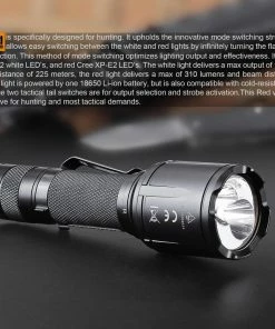 FENIX TK25 RED HUNTING FLASHLIGHT - 1000 LUMENS