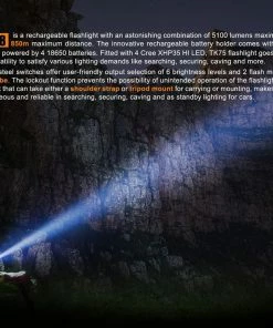 FENIX TK75 2018 FLASHLIGHT - 5100 LUMENS