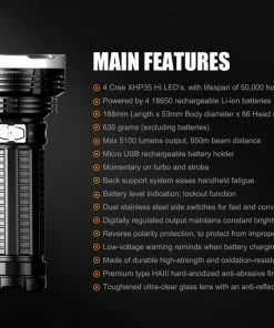 FENIX TK75 2018 FLASHLIGHT - 5100 LUMENS