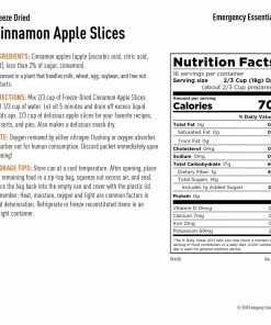 Food & Food Storage Emergency Essentials Freeze Dried Cinnamon Apple Slices - Large Can