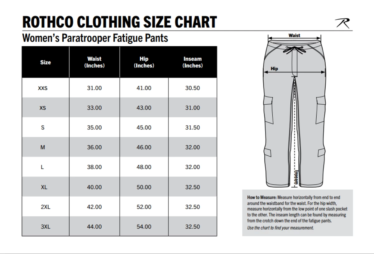 Rothco Women's Camo Vintage Paratrooper Fatigue Pants 4 Rothco Women's Camo Vintage Paratrooper Fatigue Pants