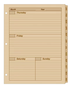 Rite In The Rain Weatherproof Weekly Calendar Set 8.5 In. X 11 In. Waterproof Notebooks