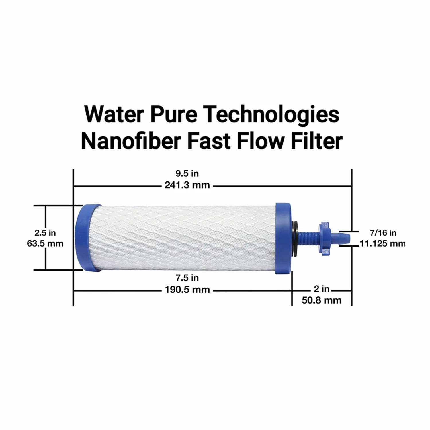 WaterPure Technologies Gravity Flow - Water Filter Fits Berkey/Propur 2 WaterPure Technologies Gravity Flow - Water Filter Fits Berkey/Propur