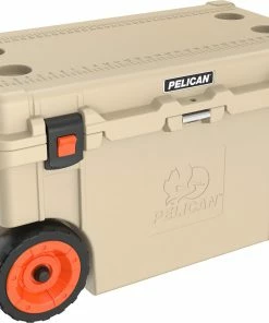 Coolers Pelican 80QT Elite Wheeled Cooler - Tan/Orange