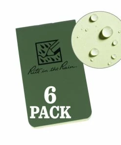 Waterproof Notebooks Rite In The Rain Weatherproof On The Go Wallet Notebook 6 Pack