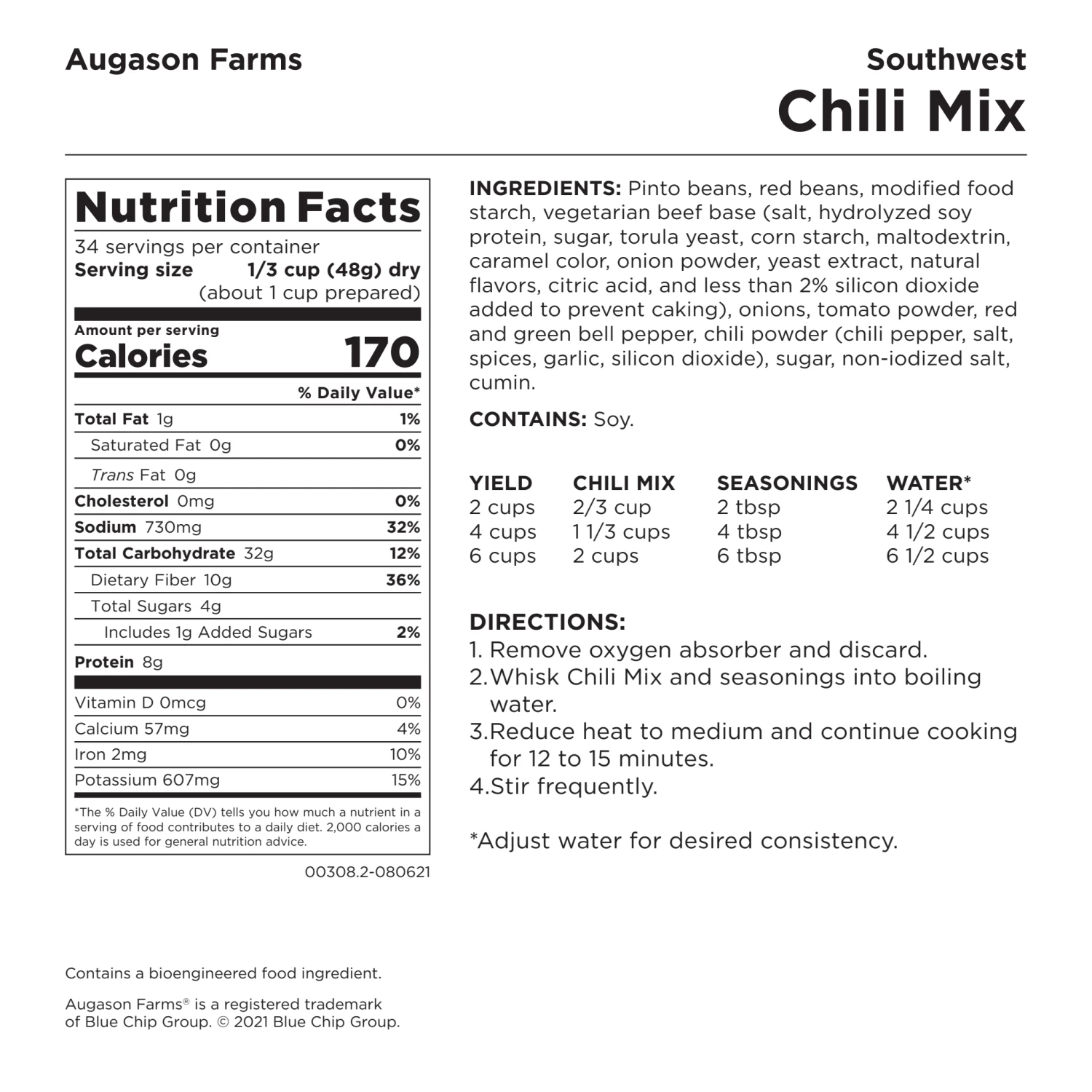 Food & Food Storage Augason Farms Southwest Chili Mix 6 Food & Food Storage Augason Farms Southwest Chili Mix