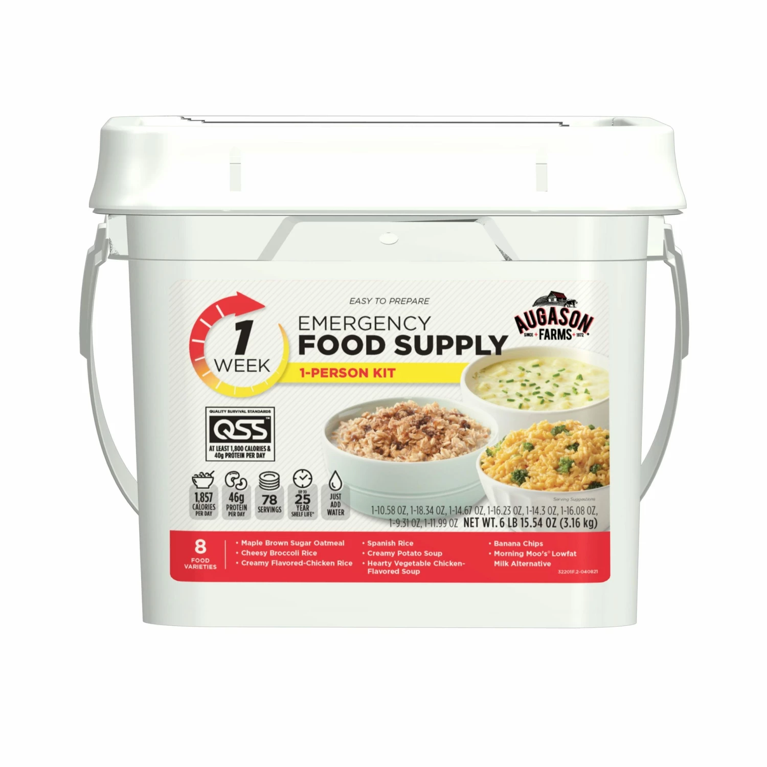 Augason Farms 1-Week 1-Person Emergency Food Pail 1 Augason Farms 1-Week 1-Person Emergency Food Pail
