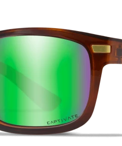 WILEY X HELIX - CAPTIVATE Polarized Green Mirror With Gloss Demi Frame Gear