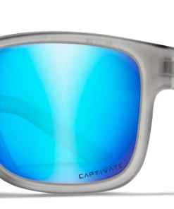 WILEY X OVATION - CAPTIVATE Polarized Blue Mirror With Matte Slate Frame