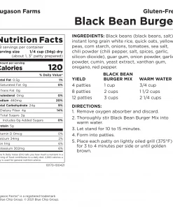 Food & Food Storage Augason Farms Black Bean Burger 33 Food & Food Storage Augason Farms Black Bean Burger