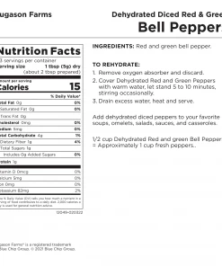 Augason Farms Dehydrated Diced Red & Green Bell Peppers 17 Augason Farms Dehydrated Diced Red & Green Bell Peppers