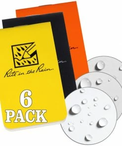 Rite In The Rain Weatherproof On The Go Wallet Notebook 6 Pack 2 Of Each